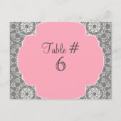 AnnaLiese Damask - Tischnummern in Rosa und Grau (Vorderseite)