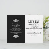 AnnaLiese Damast - Formales Hochzeitsprogramm (Stehend Vorderseite)