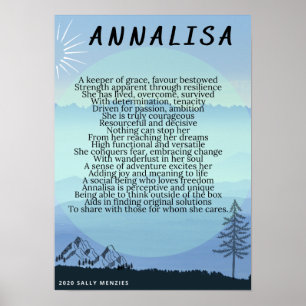 "Annalisa" Name Gedicht Poster
