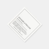 Annalisieren Einfache Schwarz-weiße Fun Fakt 2 Hoc Serviette (Ecke)