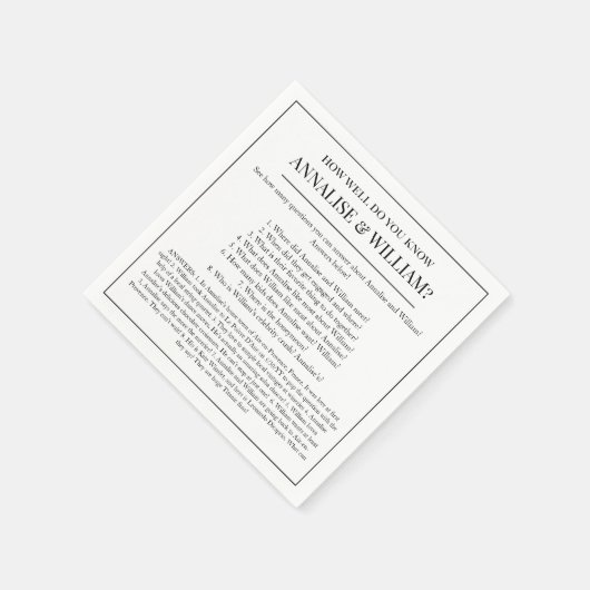 Annalisieren Sie, was Ihnen Spaß macht beim Hochze Serviette (Ecke)