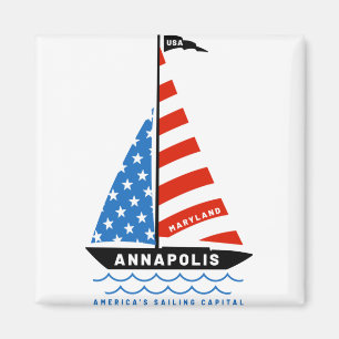 Annapolis Americas Sailing Hauptstadt Magnet