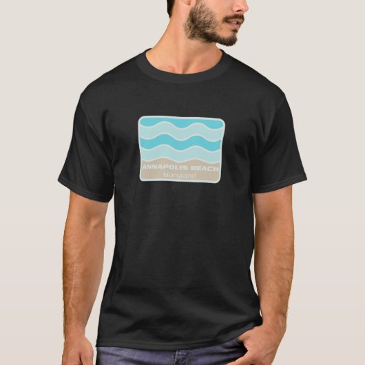 Annapolis Beach Maryland Waves Vacation Souvenir T-Shirt (Vorderseite)