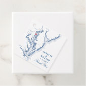 Annapolis Chesapeake Bay Map Navy Blue Wedding Geschenkanhänger (Beispiel)
