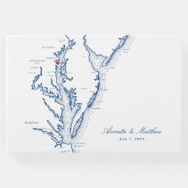 Annapolis Chesapeake Bay Map Wedding Gästebuch
