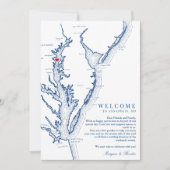 Annapolis Chesapeake Bay Wedding Willkommenstour Dankeskarte (Vorderseite)