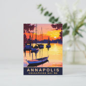 Annapolis, Chesepeake Bay, Maryland, Travel Postkarte (Stehend Vorderseite)