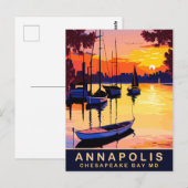 Annapolis, Chesepeake Bay, Maryland, Travel Postkarte (Vorne/Hinten)