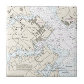 Annapolis-Hafen-Diagramm Fliese (Vorderseite)
