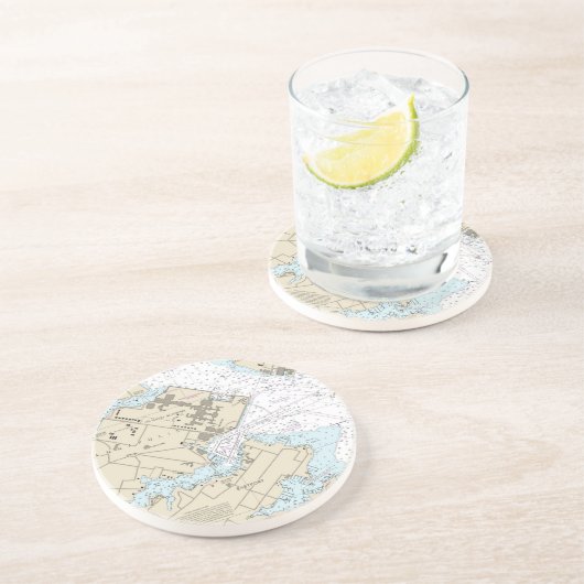 Annapolis-Hafen-Diagramm Sandstein Untersetzer (Seite)