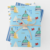 Annapolis Land and Sea Wrapping Paper Set 3 Geschenkpapier Set (Beispiel)