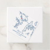 Annapolis Map Navy Blue Wedding Geschenkanhänger (Beispiel)
