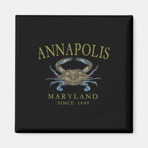 Annapolis Maryland Blaue Krabbe Seit 1649 Gebogene Magnet