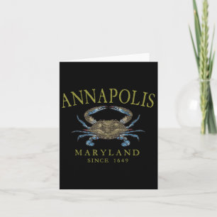 Annapolis Maryland Blue Crab Seit 1649 Arched Oli Karte