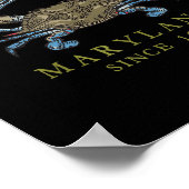 Annapolis Maryland Blue Crab Since 1649 Arched Oli Poster (Ecke)