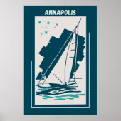 Annapolis, Maryland, Chesapeake - Vintages Segeln Poster (Vorne)
