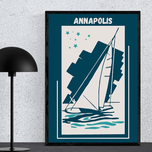 Annapolis, Maryland, Chesapeake - Vintages Segeln Poster
