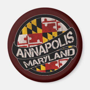 Annapolis Maryland Fahnengrunge-Magnet Magnet