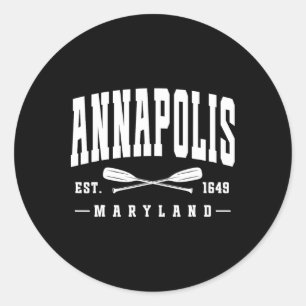 Annapolis Maryland Gegr. 1649 Gekreuzte Ruder Sege Runder Aufkleber