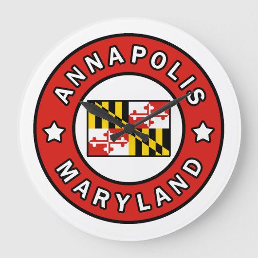 Annapolis Maryland Große Wanduhr (Vorderseite)