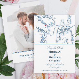 Annapolis Maryland Hochzeit in Urlaubsort Save The Date