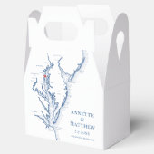 Annapolis Maryland Map Elegante Wedding Geschenkschachtel (Geöffnet)