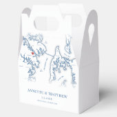Annapolis Maryland Map Elegante Wedding Geschenkschachtel (Geöffnet)