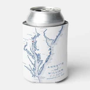 Annapolis Maryland Moderne Wedding Can Cooler Dosenkühler