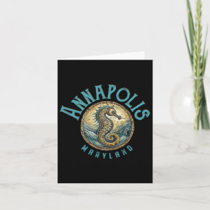 Annapolis Maryland Nautical Seepferd Design Karte
