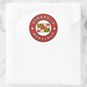 Annapolis Maryland Ovaler Aufkleber (Tasche)