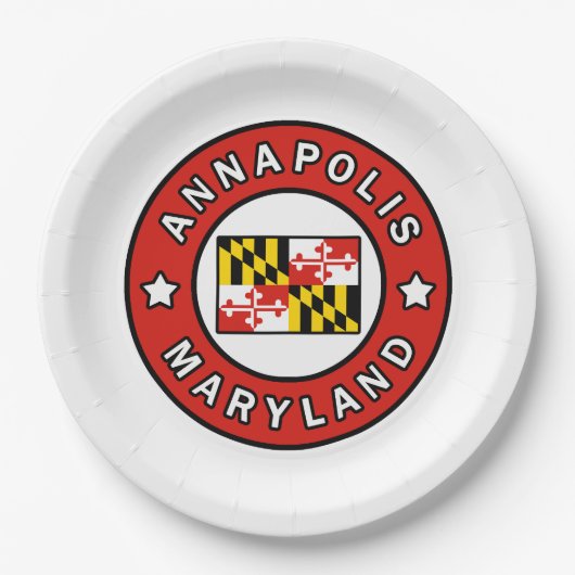 Annapolis Maryland Pappteller (Vorderseite)