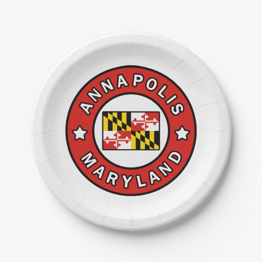 Annapolis Maryland Pappteller (Vorderseite)