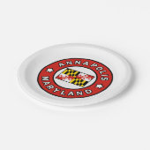 Annapolis Maryland Pappteller (Schrägansicht)