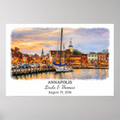 Annapolis Maryland Poster, Watercolor, Custom Poster (Vorne)