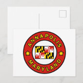 Annapolis Maryland Postkarte (Vorne/Hinten)