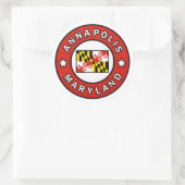 Annapolis Maryland Runder Aufkleber (Tasche)