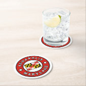 Annapolis Maryland Runder Pappuntersetzer (Vor Ort)