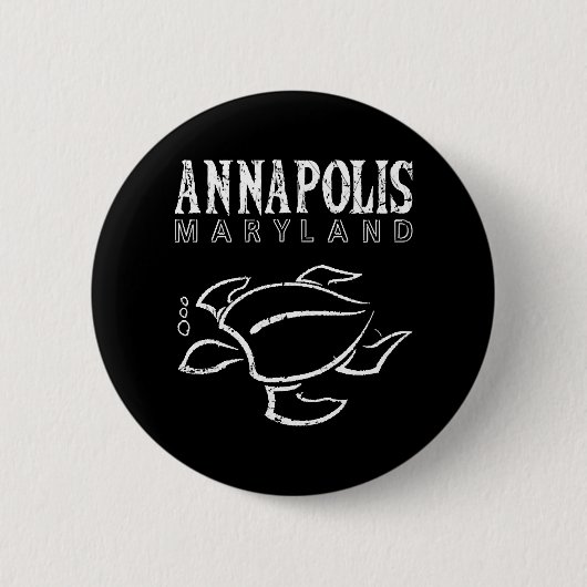 Annapolis Maryland Sea Turtle Watching Button (Vorderseite)