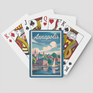 Annapolis Maryland Skyline Reise Kunst Vintage Spielkarten
