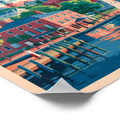 Annapolis Maryland Skyline Travel Art Vintag Poster (Ecke)