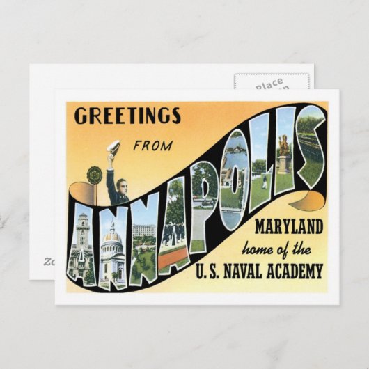 Annapolis Maryland Travel America City Postkarte (Vorne/Hinten)