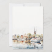Annapolis Maryland Watercolor Brautparty Einladung (Rückseite)