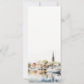 Annapolis Maryland Watercolor Wedding Menu Einladung (Rückseite)