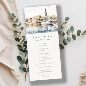 Annapolis Maryland Watercolor Wedding Program Einladung