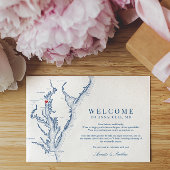 Annapolis Maryland Wedding Welcome Itinerary Dankeskarte