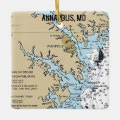 Annapolis MD Chart Keramikornament (Vorderseite)