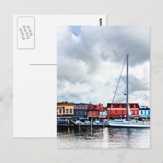 Annapolis Md - City Dock Postkarte (Vorne/Hinten)