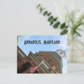 Annapolis, MD-Gerichtsgebäude Postkarte (Stehend Vorderseite)