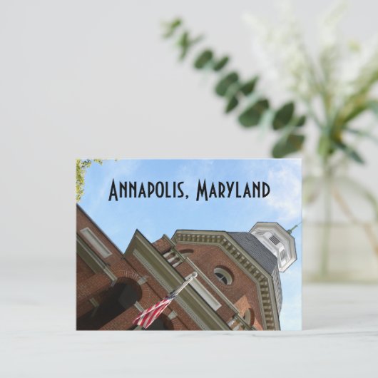 Annapolis, MD-Gerichtsgebäude Postkarte (Stehend Vorderseite)