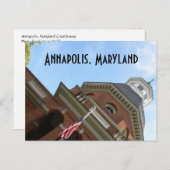 Annapolis, MD-Gerichtsgebäude Postkarte (Vorne/Hinten)